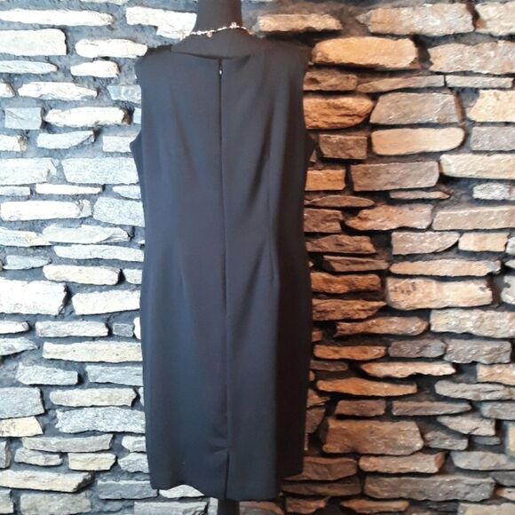 Laura Scott basic sleeveless black dress sz 16 - Picture 5 of 7